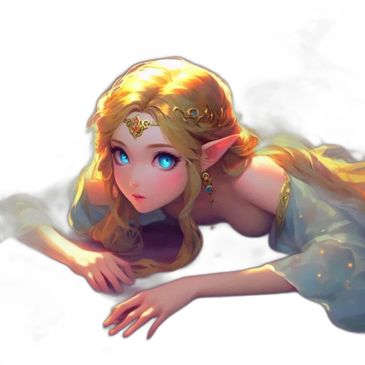crown, dress, weapon, fantasy art transparent PNG cut-out