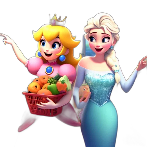 crown, dress, 3d render, concept art transparent PNG cut-out