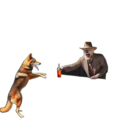 staff, weapon, animal, hat transparent PNG cut-out
