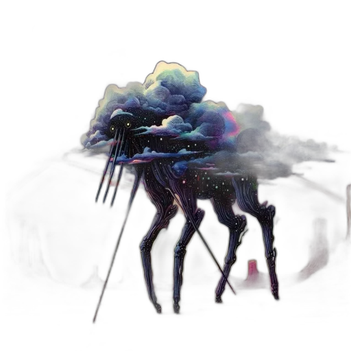 creature, robot, dragon, umbrella transparent PNG cut-out