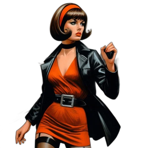 jacket, staff, comic book art, concept art transparent PNG cut-out