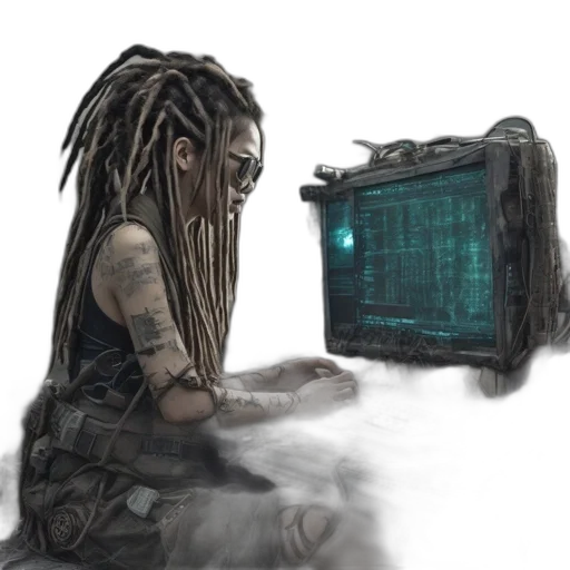 robot, weapon, cyberpunk, concept art transparent PNG cut-out