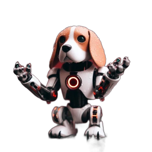 robot, animal, 3d render, concept art transparent PNG cut-out