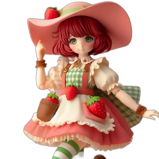 hat, food, staff, 3d render transparent PNG cut-out