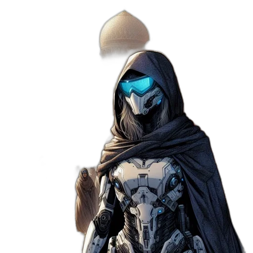 mask, robot, concept art, comic book art transparent PNG cut-out