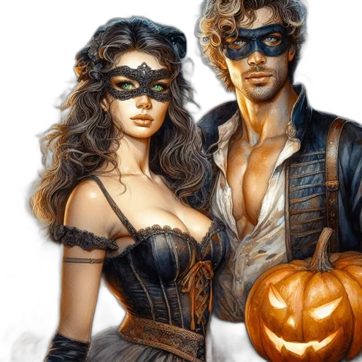 mask, fantasy art, comic book art, concept art transparent PNG cut-out