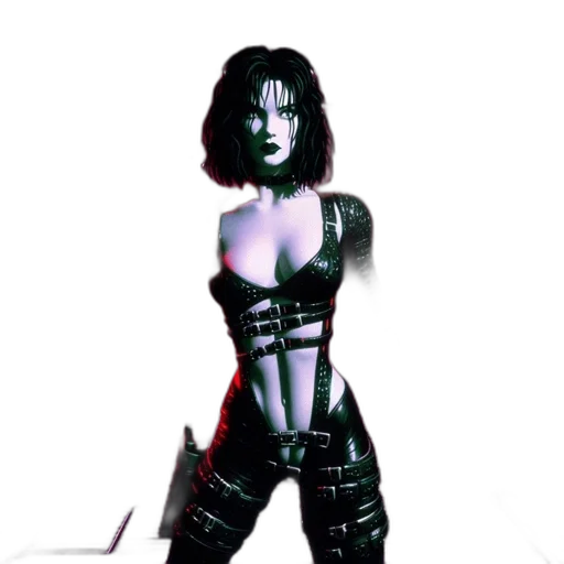 weapon, robot, cyberpunk, comic book art transparent PNG cut-out