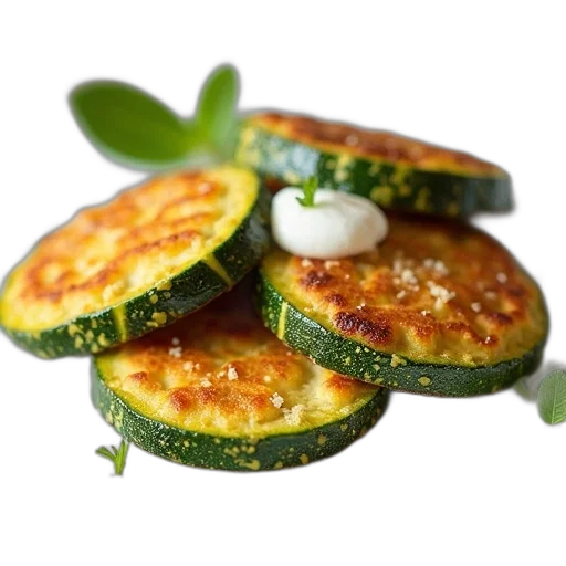 food, zucchini, frittes, yogurt transparent PNG cut-out