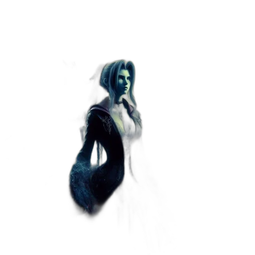 dress, creature, mask, hair transparent PNG cut-out