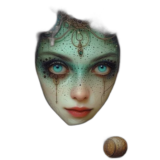 mask, jewelry, face, creature transparent PNG cut-out