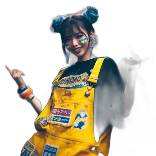 dress, jacket, staff, face transparent PNG cut-out