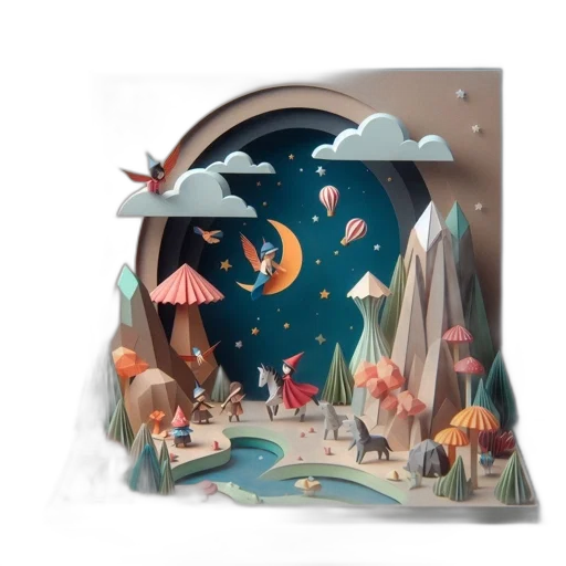 umbrella, concept art, fantasy art, 3d render transparent PNG cut-out