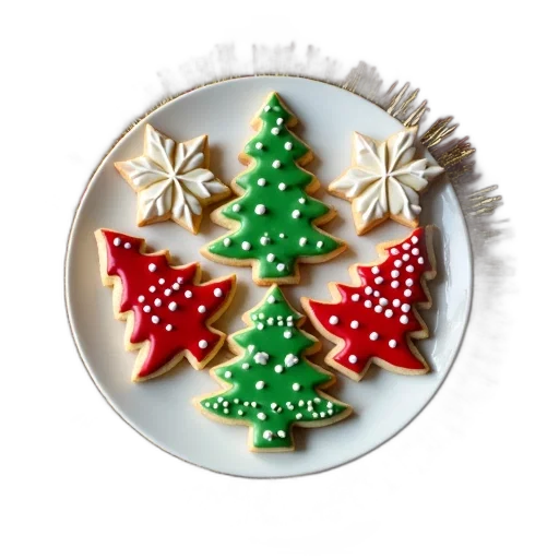 jewelry, plate, christmas, cookies transparent PNG cut-out