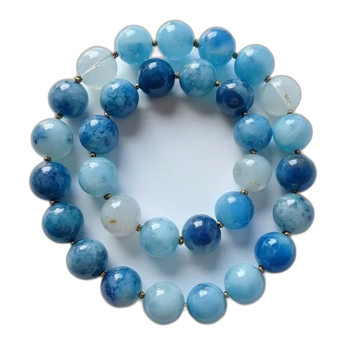 jewelry, blue, strand, white transparent PNG cut-out