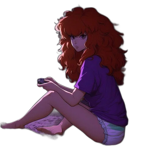 hair, dress, face, creature transparent PNG cut-out