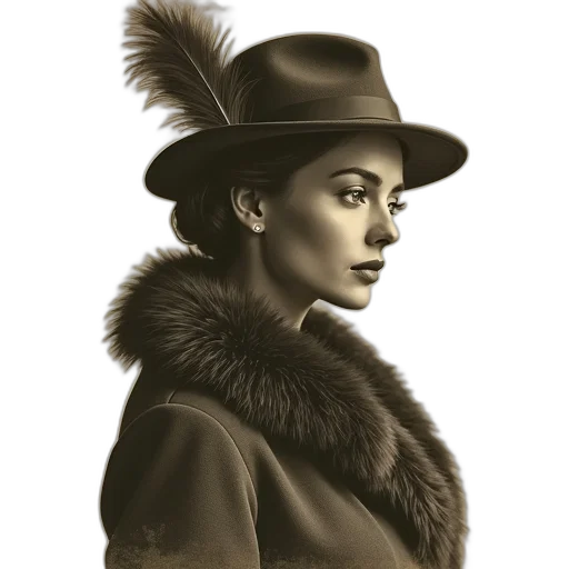 hat, staff, face, jacket transparent PNG cut-out