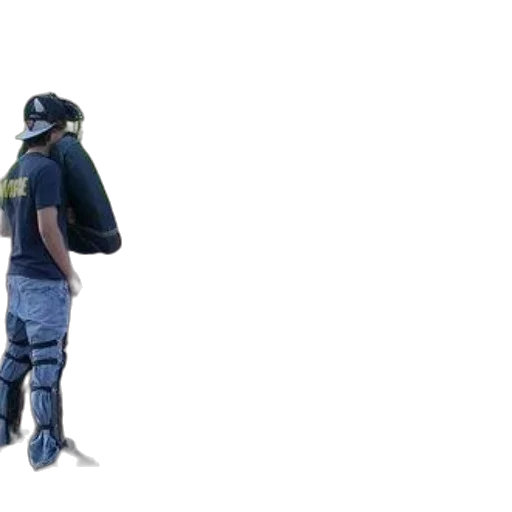robot, staff, weapon, jacket transparent PNG cut-out