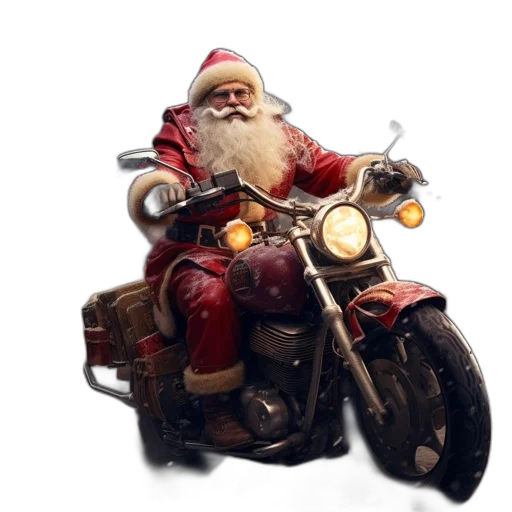 concept art, photorealistic, 3d render, santa transparent PNG cut-out