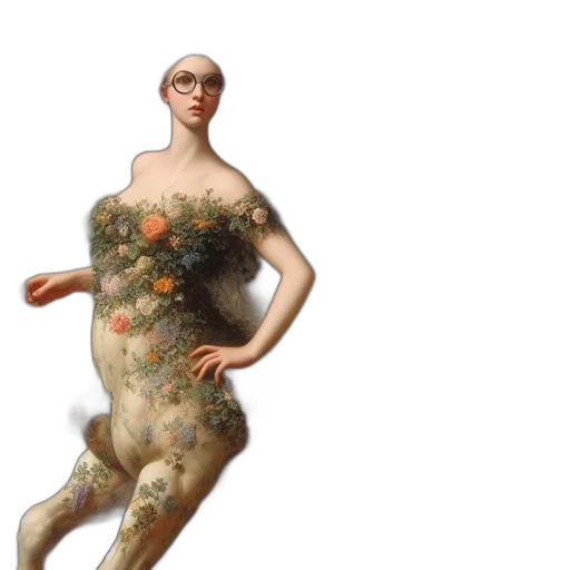 dress, creature, concept art, photorealistic transparent PNG cut-out