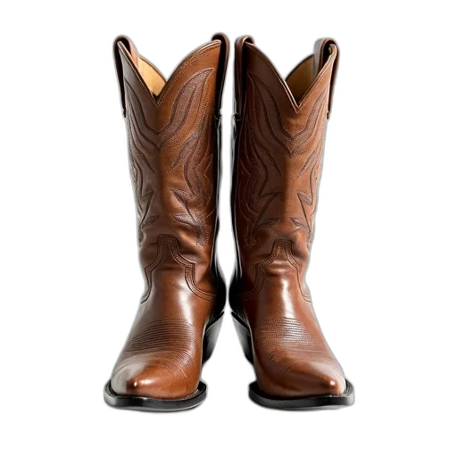 shoes, pair, worn, cowboy transparent PNG cut-out