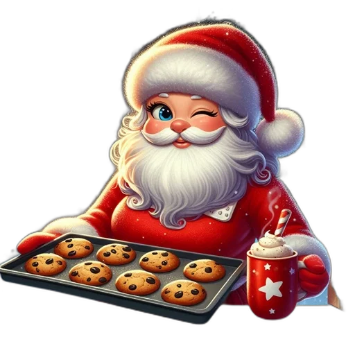 photorealistic, 3d render, jovial, santa transparent PNG cut-out