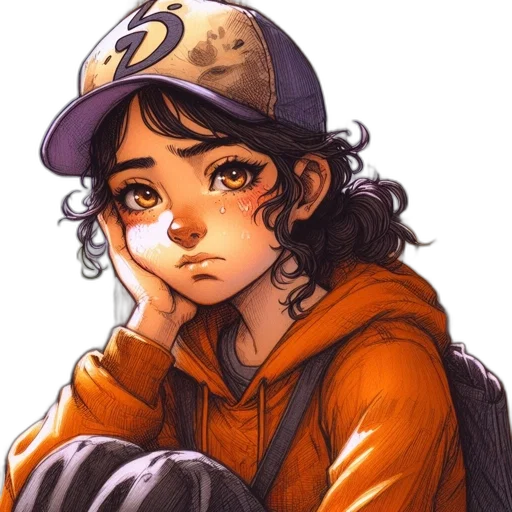 face, hat, jacket, anime transparent PNG cut-out