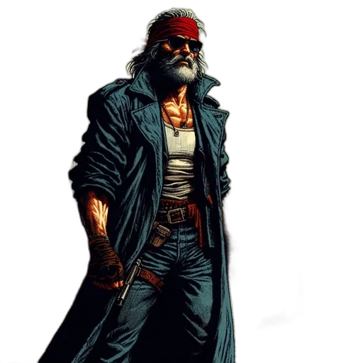 jacket, comic book art, concept art, cyberpunk transparent PNG cut-out