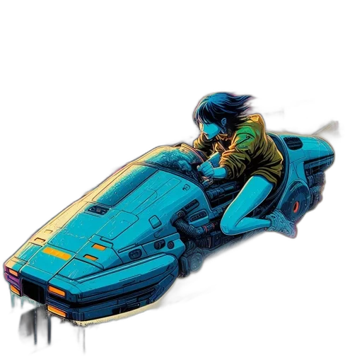 car, weapon, concept art, 3d render transparent PNG cut-out
