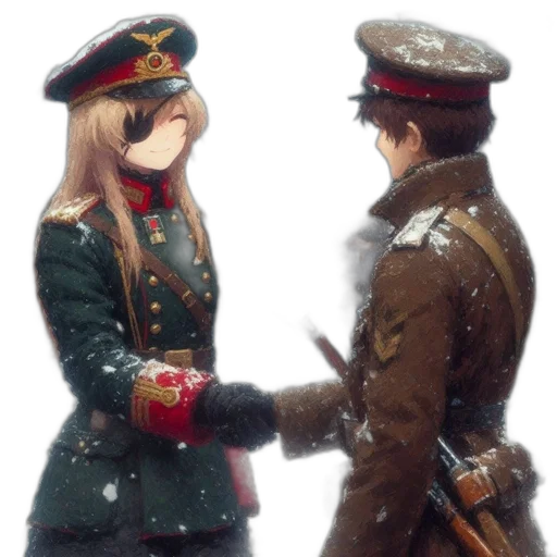 staff, hat, jacket, weapon transparent PNG cut-out