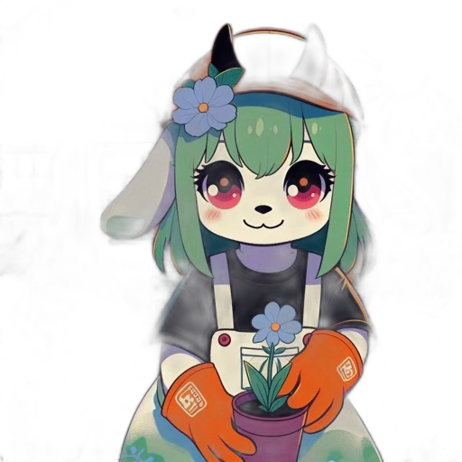 flower, staff, food, robot transparent PNG cut-out