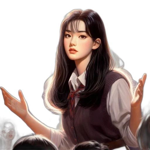 face, oil painting, concept art, fantasy art transparent PNG cut-out