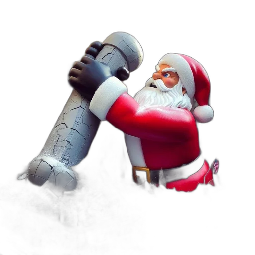 weapon, staff, robot, 3d render transparent PNG cut-out