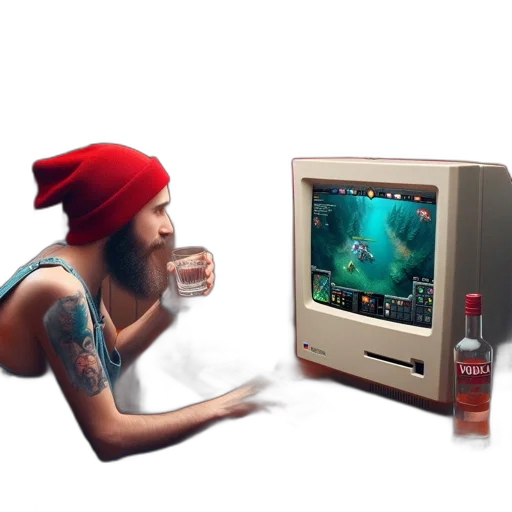 furniture, bottle, concept art, vaporwave transparent PNG cut-out