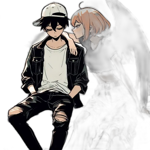 jacket, anime, concept art, cartoon transparent PNG cut-out