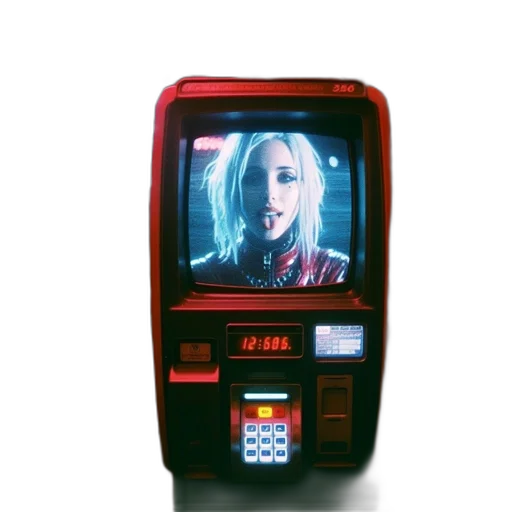 robot, jacket, face, cyberpunk transparent PNG cut-out
