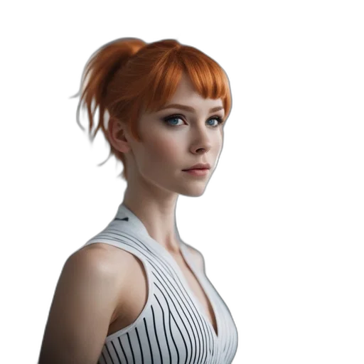 dress, robot, face, staff transparent PNG cut-out