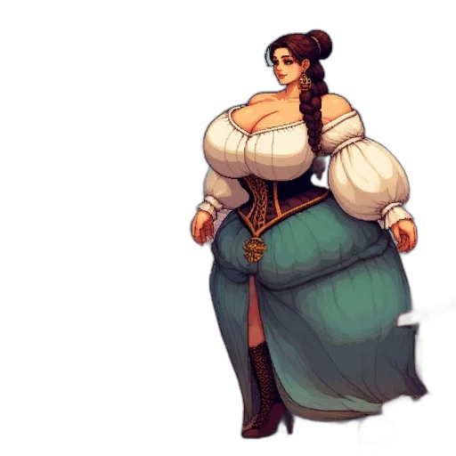 dress, concept art, fantasy art, pixel art transparent PNG cut-out