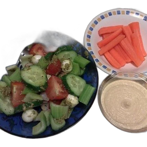food, plate, salad, cucumbers transparent PNG cut-out