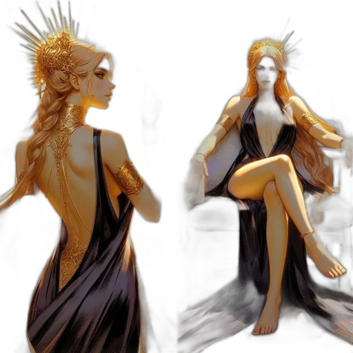 dress, concept art, fantasy art, 3d render transparent PNG cut-out
