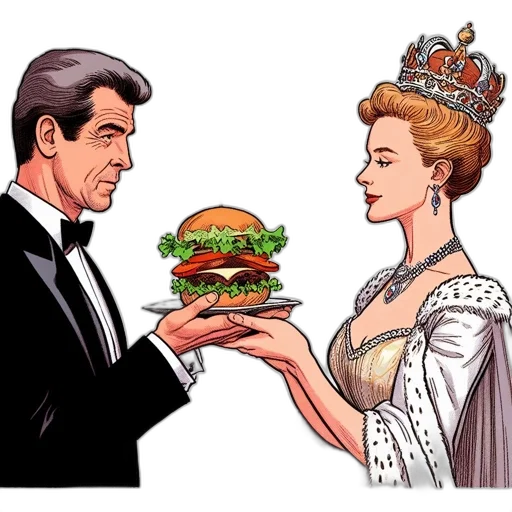crown, food, comic book art, formally transparent PNG cut-out