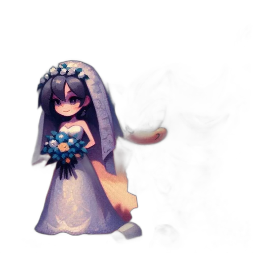 dress, staff, pixel art, concept art transparent PNG cut-out