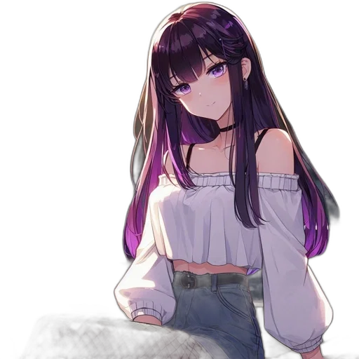 dress, creature, hair, weapon transparent PNG cut-out