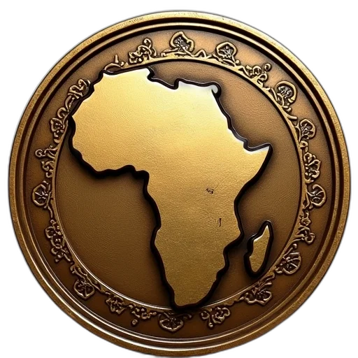 medal, icon, map, africa transparent PNG cut-out