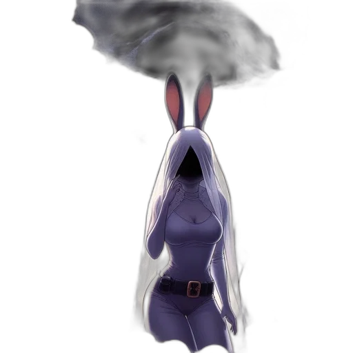 creature, mask, dress, hair transparent PNG cut-out