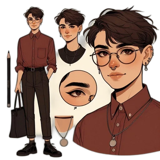 staff, creature, concept art, cartoon transparent PNG cut-out