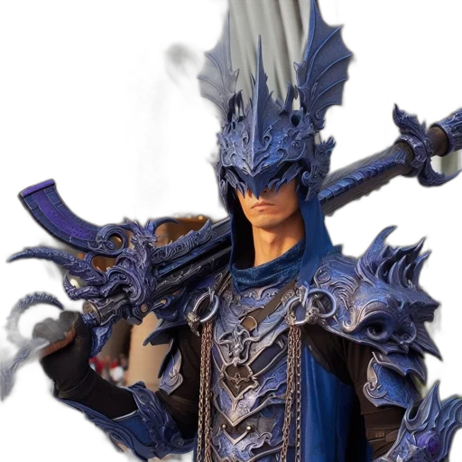 dragon, sword, staff, mask transparent PNG cut-out