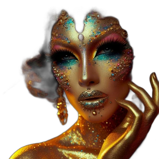 jewelry, mask, crown, face transparent PNG cut-out