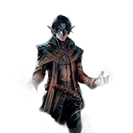 jacket, staff, mask, weapon transparent PNG cut-out