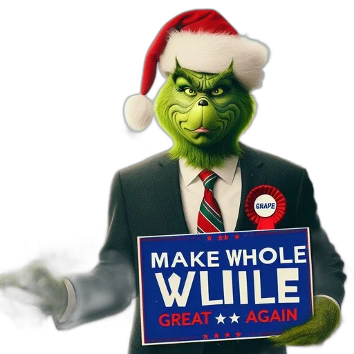 3d render, grinch, how, stole transparent PNG cut-out