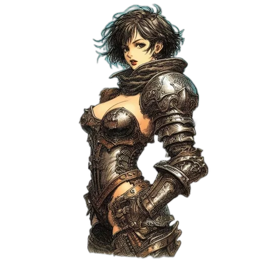 sword, weapon, dress, robot transparent PNG cut-out